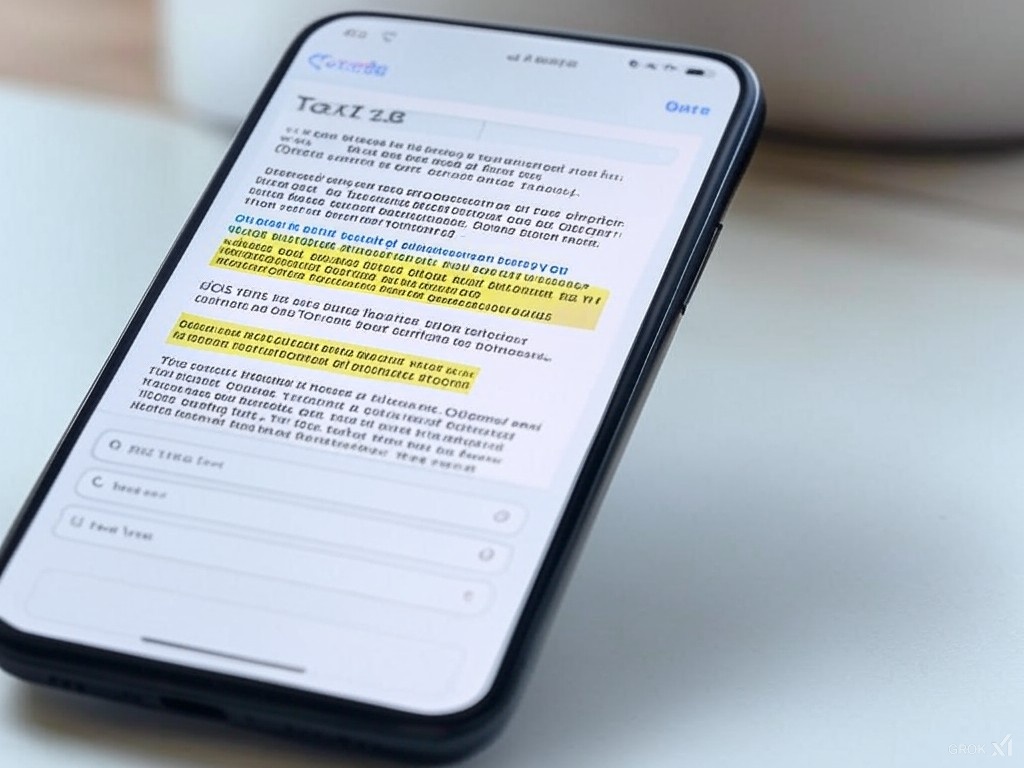 Apple Intelligence Writing Tools interface highlighting text summarization in iOS 18.